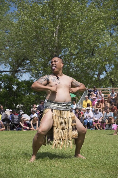 ZACHARY PRONG / WINNIPEG FREE PRESS  Don Semana, a Maori dancer from New Zealand, performs at Aboriginal Day Live celebrations on June 25, 2016.