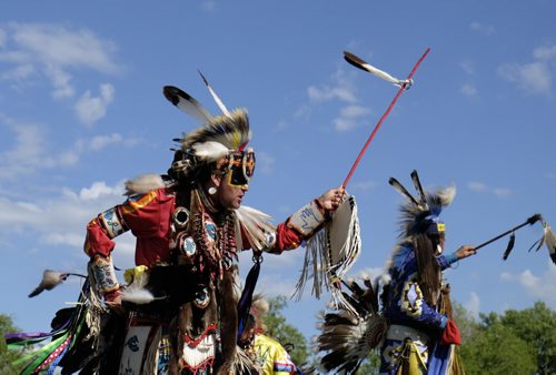 ZACHARY PRONG / WINNIPEG FREE PRESS  Wes Nelson of Lake of the Woods in Treaty 3 Territory performs during the Aboriginal Day Live Pow Wow Competition on June 25, 2016.