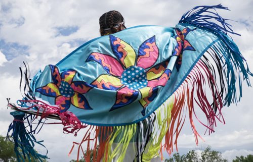 ZACHARY PRONG / WINNIPEG FREE PRESS  A women dances during the Aboriginal Day Live Pow Wow competition on June 25, 2016.