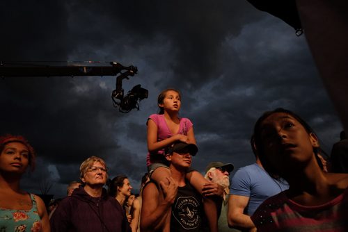 ZACHARY PRONG / WINNIPEG FREE PRESS  Audience members watch A Tribe Called Red on at The Forks during Aboriginal Day Live on June 25, 2016.