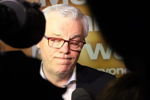 Canstar Community News April 19, 2016 - NDP leader Greg Selinger concedes defeat on election night. (SCOTT BILLECK/CANSTAR COMMUNITY NEWS)