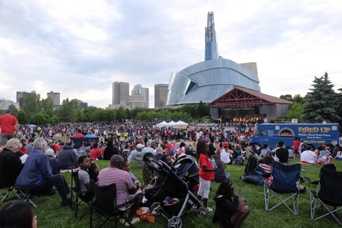 ZACHARY PRONG / WINNIPEG FREE PRESS  People enjoy live music at The Forks on July 1, 2016.