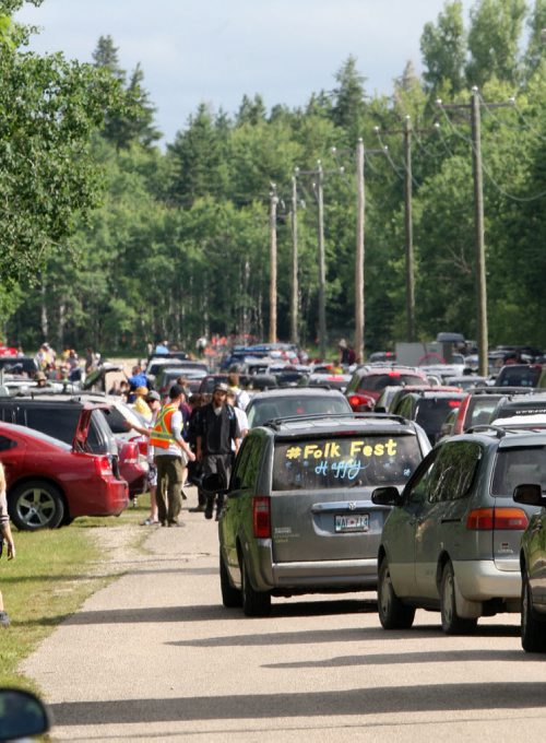JOE BRYKSA / WINNIPEG FREE PRESS  Campers arrive at their campsites to kick off the 2016 Winnipeg Folk Fest at Birds Hill Park Wednesday morning-  Campers flock into the camp area early.Festival music starts tomorrow and will run until July 10-July 06, 2016  -(Standup Photo)