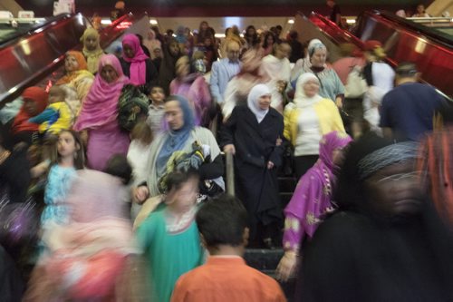 ZACHARY PRONG / WINNIPEG FREE PRESS  Thousands of people gathered at the RBC Convention Centre for Eid celebrations on July 6, 2016. Eid marks the end of the Muslim holy month of Ramadam.