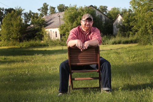PHIL HOSSACK / WINNIPEG FREE PRESS - Chris Plett in his "sanctuary" an old farm yard he rents from his parents while working on the family farm near Steinbach. He'll be speaking at the Pride Parade and Rally in the community Saturday. See Melissa Martin story.  July 6, 2016