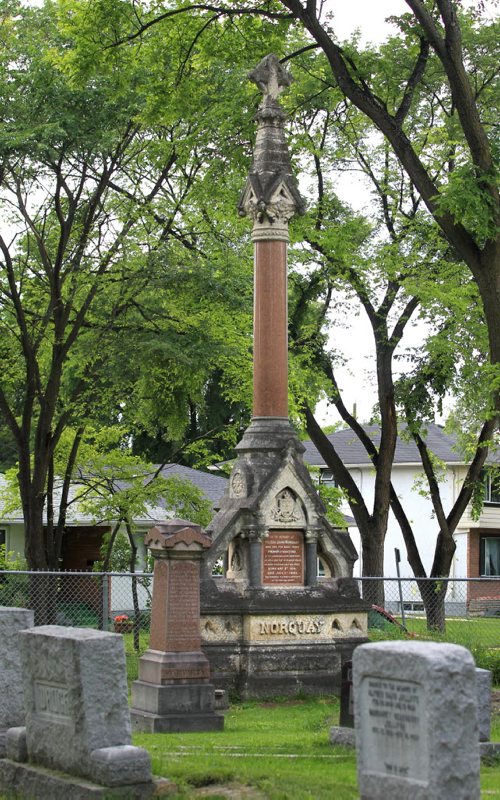 RUTH BONNEVILLE / WINNIPEG FREE PRESS  Photos of Norquaty headstone at St. John's Cathedral Cemetery, at 135 Anderson Avenue. WHAT: A tour of the historic Cathedral and cemetery. This is for a signature piece on the St. John's Cathedral Cemetery, for a series on cemeteries.  WHO: Tour giver is named Rene Jamieson who gives tours on some of the most noteworthy gravestones.  See Bill Redekop's story.   July 06, 2016