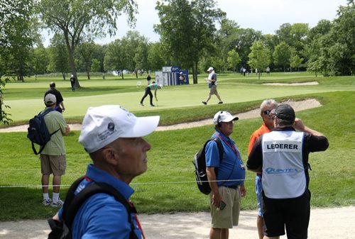 ZACHARY PRONG / WINNIPEG FREE PRESS  Spectators watch the Players Cup at the Niakwa Golf Course on July 7, 2016.