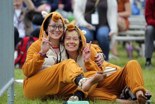 BORIS MINKEVICH / WINNIPEG FREE PRESS WINNIPEG FOLK FESTIVAL 2016 - Some unidentified fans during Cur de pirate's performance.  July 7, 2016