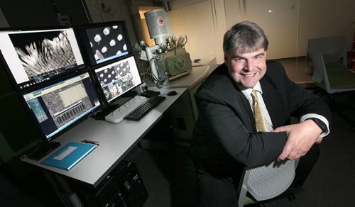 PHIL HOSSACK / WINNIPEG FREE PRESS - Dr. Derek Oliver, poses in the U of M's new facility for studying materials. Cost was $16.7 million; but it has 3 electron microscopes that are really new and cool. He's the guy in charge, see story. July 8, 2016