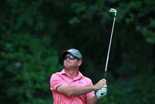 RUTH BONNEVILLE / WINNIPEG FREE PRESS  Pro golfer Dan McCarthy on the 9th hole at the Players Golf Tournament at Niakwa Golf course Friday.    July 08, 2016