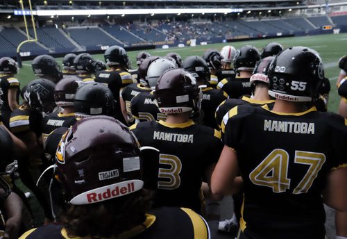 ZACHARY PRONG / WINNIPEG FREE PRESS  Players from Team Manitoba enter the field on July 9, 2016.