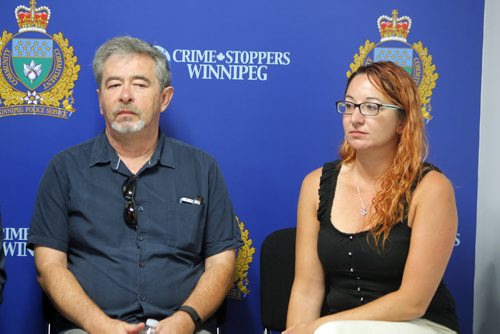 BORIS MINKEVICH / WINNIPEG FREE PRESS Thelma KRULL Investigation Continues One Year Later. Police Press Conference. Bob Krull (Thelma's husband) and Lisa Besser (Thelma's daughter). July 11, 2016