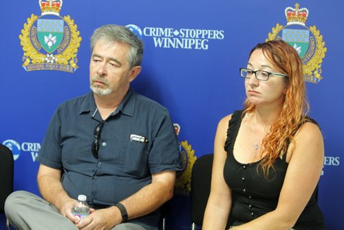 BORIS MINKEVICH / WINNIPEG FREE PRESS Thelma KRULL Investigation Continues One Year Later. Police Press Conference. Bob Krull (Thelma's husband) and Lisa Besser (Thelma's daughter). July 11, 2016