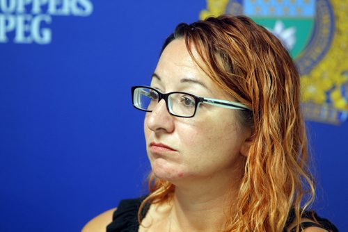 BORIS MINKEVICH / WINNIPEG FREE PRESS Thelma KRULL Investigation Continues One Year Later. Police Press Conference. Lisa Besser (Thelma's daughter). July 11, 2016