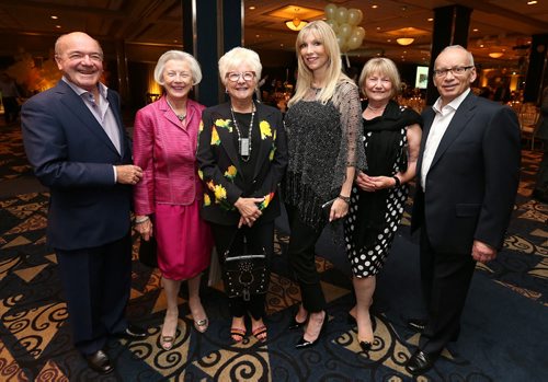 JASON HALSTEAD / WINNIPEG FREE PRESS  L-R: Duncan and Judy Jessiman (Bison Transport Inc.), Anna Silverman, DASCH CEO Karen Fonseth, Irene Heiman and Lyle Silverman at the DASCH Possibilities Gala at the RBC Convention Centre Winnipeg on June 23, 2016. Bison Transport was an event sponsor. (See Social Page)