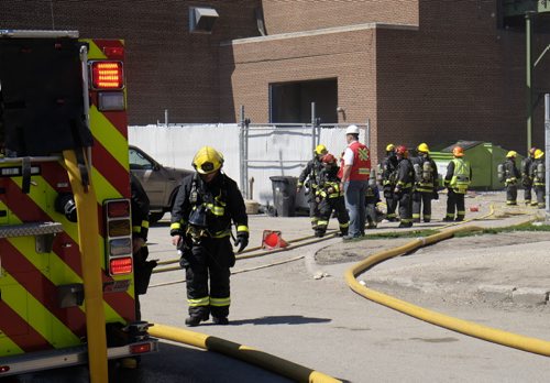 ZACHARY PRONG / WINNIPEG PRESS  A fire broke out at the Emterra Environmental recycling plant on July 15, 2016. Firefighters arrived on the scene and extinguished the flames. No injuries have been reported.