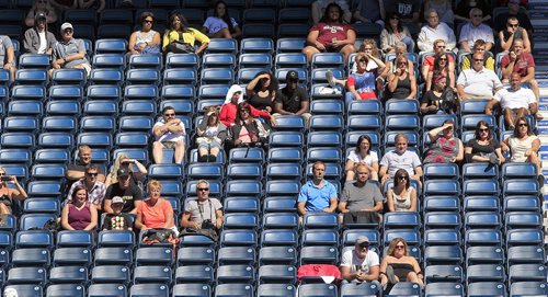 PHIL HOSSACK / WINNIPEG FREE PRESS -   Parents and fans sit in the glaring sun on the east side of Investor's Group Field Friday watching the Canada Cup football match between the Manitoba Gold Team and Nova Scotia. Scott Billeck story.  See story. July 15, 2016