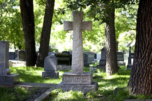 RUTH BONNEVILLE / WINNIPEG FREE PRESS  Photo of Inkster headstone in the Cathedral Church of Saint John historic cemetery.  See Bill Redekop story.   July 15, 2016