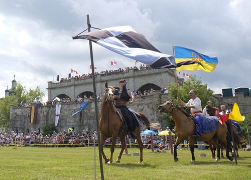 ZACHARY PRONG / WINNIPEG FREE PRESS  Dauphin's Riding & Dancing Cossacks perform at the Cooks Creek Medieval Festival. July 16, 2016.