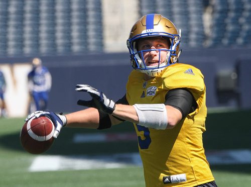 JOE BRYKSA / WINNIPEG FREE PRESS  Bombers QB Drew Willy at practice Monday at IGF Field. Winnipeg Blue Bombers are in preparation for a home game this Thursday against the Calgary Stampeders  - July 18, 2016 -(See Jeff Hamilton story)