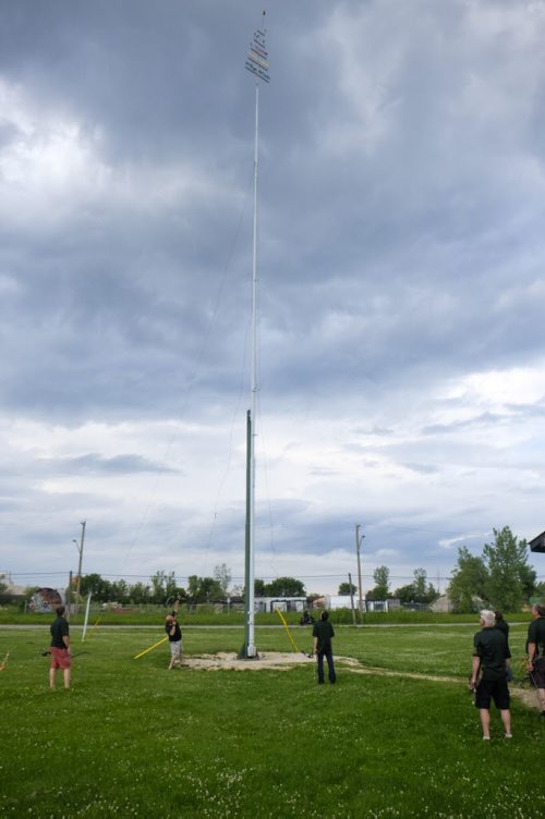 ZACHARY PRONG / WINNIPEG FREE PRESS  The vertical pole stands at 100 ft. June 29, 2016.