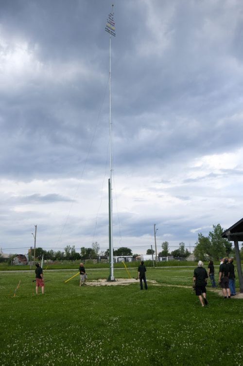 ZACHARY PRONG / WINNIPEG FREE PRESS  The vertical pole stands at 100 ft. June 29, 2016.