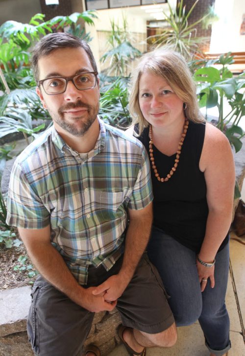 JOE BRYKSA / WINNIPEG FREE PRESS Jennifer Lundin-Advanced Care Paramedic-EMS CISM Coordinator WFPS with her husband Philippe La Rivière-Instructor, Advanced Care Paramedicine-Red River College- July 20, 2016 -(See Mike M Ptsd feature)