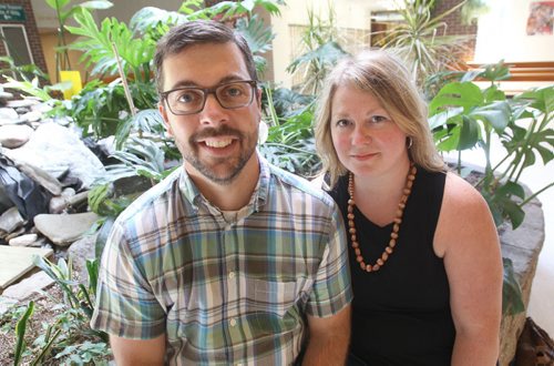 JOE BRYKSA / WINNIPEG FREE PRESS Jennifer Lundin-Advanced Care Paramedic-EMS CISM Coordinator WFPS with her husband Philippe La Rivière-Instructor, Advanced Care Paramedicine-Red River College- July 20, 2016 -(See Mike M Ptsd feature)