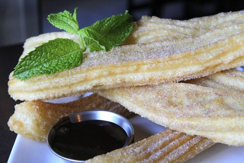 BORIS MINKEVICH / WINNIPEG FREE PRESS RESTAURANT REVIEW -  La Roca. 155 Smith Street. Mexican food.  Churros with carmel and chocolate. $7.  July 21, 2016