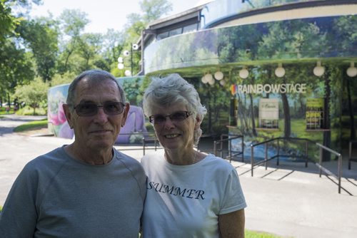 ZACHARY PRONG / WINNIPEG FREE PRESS  Murray and Margaret Eccles have been volunteering at the Rainbow Stage for about seven years. July 22, 2016.