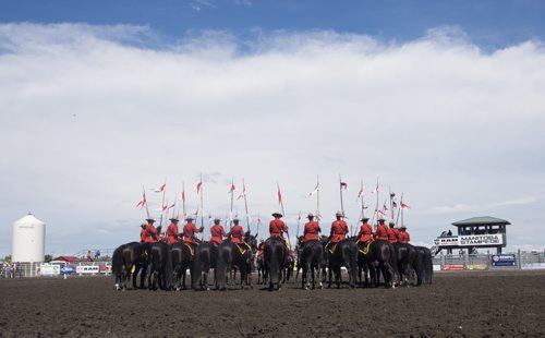 ZACHARY PRONG / WINNIPEG FREE PRESS  The RCMP Musical Ride performs at the Morris Stampede on July 23, 2016.