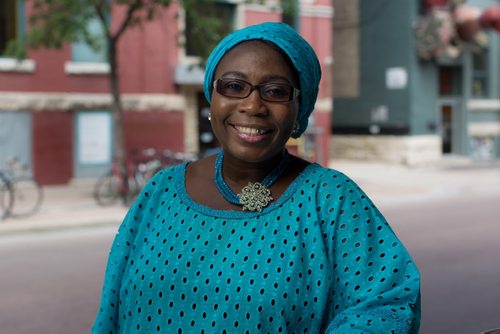 MIKE DEAL / WINNIPEG FREE PRESS Titi Tijani is a volunteer with the Africa Pavilion at this years Folklorama. 160726 - Tuesday, July 26, 2016