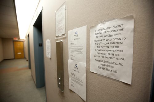 RUTH BONNEVILLE / WINNIPEG FREE PRESS  Photo of the Medical Arts Building on Kennedy street for story about the Manitoba Liquor & Lotteries purchase and conversion of building. Elevators are slow and sometimes not working properly.   See Larry Kusch story.    July 28, 2016