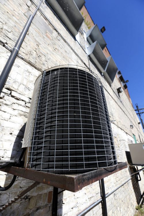 WAYNE GLOWACKI / WINNIPEG FREE PRESS  Saturday Special. The outdoor air conditioning unit for the Saulsair Health Centre in the Siloam Mission. One of several  air conditioning unit used to cool the majority of the shelter. Randy Turner story  July 28 2016