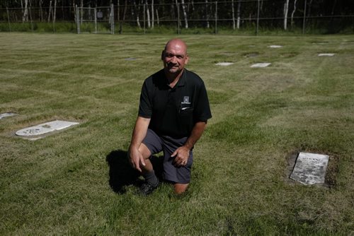 ZACHARY PRONG / WINNIPEG FREE PRESS  Bill Croydon, the Shaarey Zedek maintenance supervisor, at the Children of Israel Cemetery. It is the oldest Jewish Cemetery in Canada. July 29, 2016.