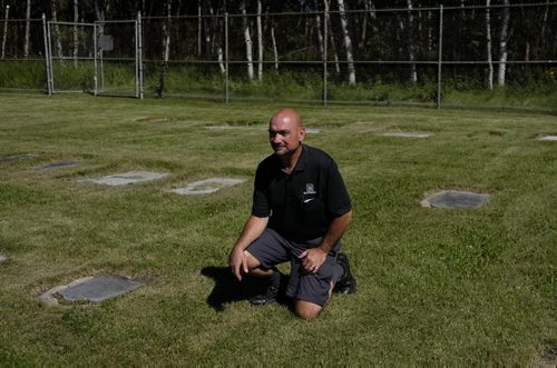 ZACHARY PRONG / WINNIPEG FREE PRESS  Bill Croydon, the Shaarey Zedek maintenance supervisor, at the Children of Israel Cemetery. It is the oldest Jewish Cemetery in Canada. July 29, 2016.