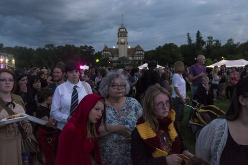 ZACHARY PRONG / WINNIPEG FREE PRESS  Thousands of people gathered at Assiniboine Park for the release of the new Harry Potter book, "Harry Potter and he Cursed Child". JK Rowling, the author of the wildly popular series, says it will be the last Harry Potter Book. July 30, 2016.