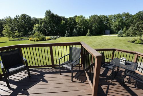 WAYNE GLOWACKI / WINNIPEG FREE PRESS   Homes.   The view from the back yard deck at 108 Oak Way in Grand Pointe.  The realtor is Charlene Urbanski. Todd Lewys story  August 02 2016