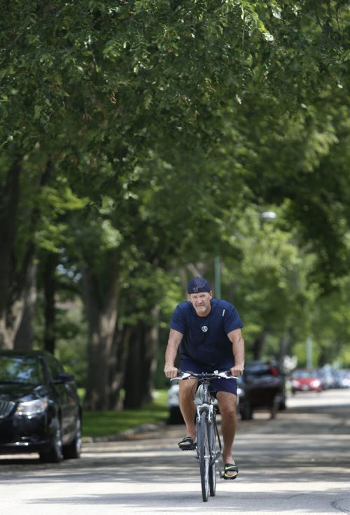 WAYNE GLOWACKI / WINNIPEG FREE PRESS  Mark Miles, 60, had a heart transplant on Sept. 25, 2015 and will be competing in the Canadian Transplant Games in 5 events: 20k and 5k cycle, 50m freestyle (swimming), 200m freestyle, 100m run. Ashley Prest story  August 03 2016