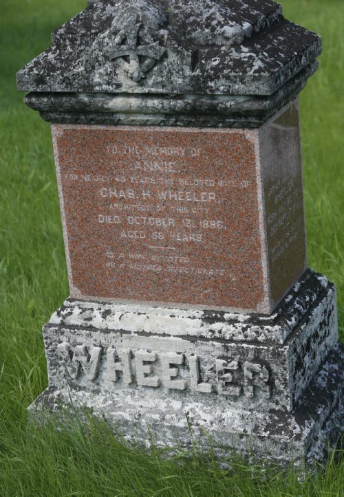 WAYNE GLOWACKI / WINNIPEG FREE PRESS       The Wheeler family grave stone in the  St. James Anglican Church cemetery. Kevin Rollason  story  August 03 2016