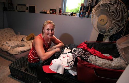 PHIL HOSSACK / WINNIPEG FREE PRESS -   Mandy Marchak, a retired Olympic team Rugby player is en-route to the Rio Olympics to cheer her team mates on. See Melissa Martin story. . August 3, 2016