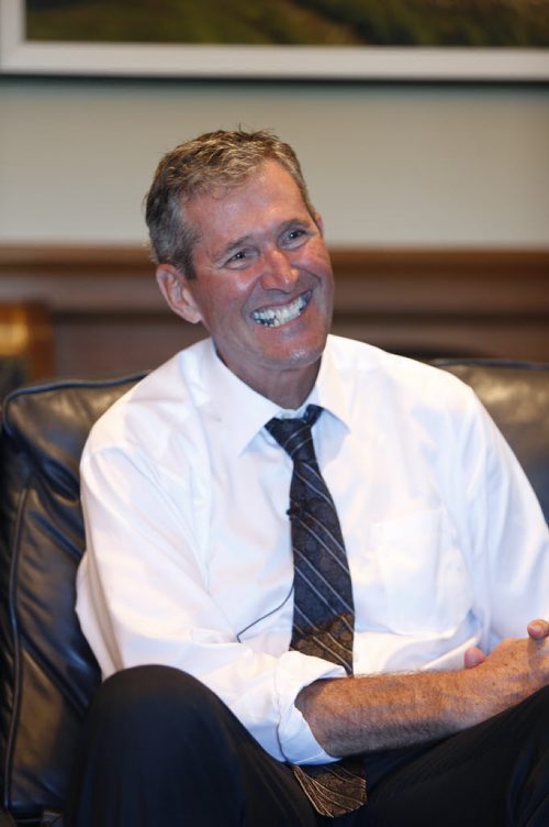 WAYNE GLOWACKI / WINNIPEG FREE PRESS    Manitoba Premier Brian Pallister interviewed in his office.  Nick Martin/Kristin Annable  stories August 9 2016