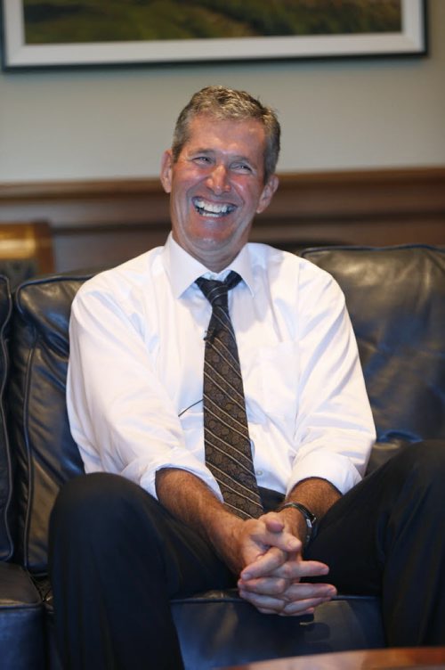 WAYNE GLOWACKI / WINNIPEG FREE PRESS    Manitoba Premier Brian Pallister interviewed in his office.  Nick Martin/Kristin Annable  stories August 9 2016