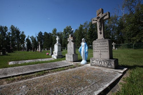 RUTH BONNEVILLE / WINNIPEG FREE PRESS  The pioneer cemetery in the park itself (Pine Ridge Cemetery) that is maintained by the congregation of Immaculate Conception Church in Cooks Creek. This houses the original pioneers in the area and only families that have a direct connection to them can be buried there today.   See Kevin Rollason story  Aug 09, 2016