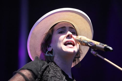 RUTH BONNEVILLE  / WINNIPEG FREE PRESS  Serena Ryder performs onstage at Interstellar Rodeo at the Forks Friday evening to a packed crowd. See Erin Lebar's story.    Aug 12 / 2016