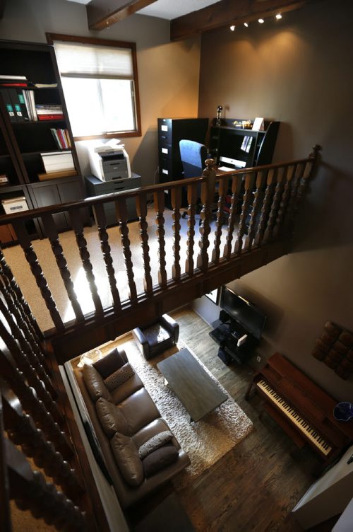 WAYNE GLOWACKI / WINNIPEG FREE PRESS     Homes Resale. Office on the second floor with view of the  family room below at 114 Claremont in Norwood Flats. The realtor is Ryan Davis. Todd Lewys story August 16 2016