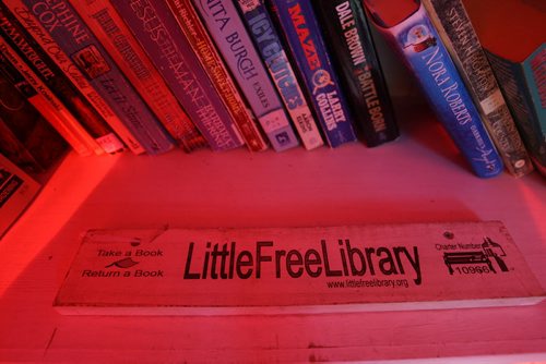 JOE BRYKSA / WINNIPEG FREE PRESS Red Warning Hut-Hugo Park-271 Wellington Cresent- Aug 16, 2016 -(  See 49.8 Little Free Library story)