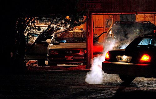 BORIS MINKEVICH / WINNIPEG FREE PRESS  080507 A photo of the garage with cars in it on Oak Hammock Road.