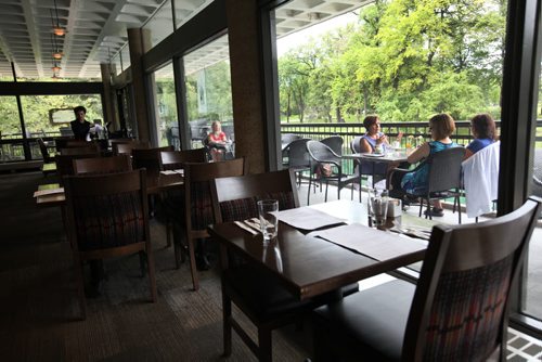 RUTH BONNEVILLE  / WINNIPEG FREE PRESS  Restaurant Review - Prairie's Edge, pavilion at Kildonan Park with indoor and picturesque outdoor seating overlooking pond.      Aug 19 / 2016