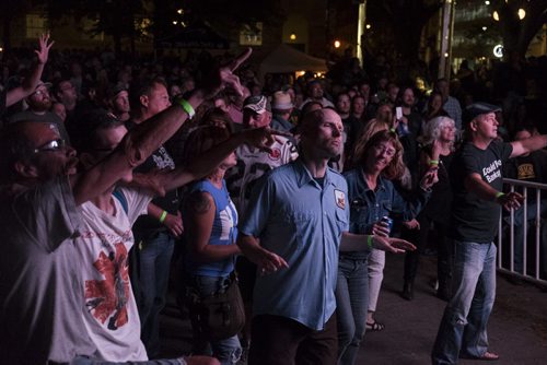 ZACHARY PRONG / WINNIPEG FREE PRESS  Tragically Hip fans at The Cube watch a live stream of the band's final concert of what is likely their final tour with lead singer Gord Downie. August 20, 2016.